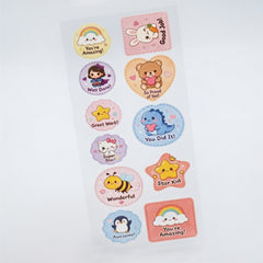 TodFod Rewards DTF Heat Transfer Sticker Sheet | Cute Motivational Iron-On Transfers for Kids T-Shirts, Hoodies, Bags & Fabric DIY Crafts | 11 x 4 Inch