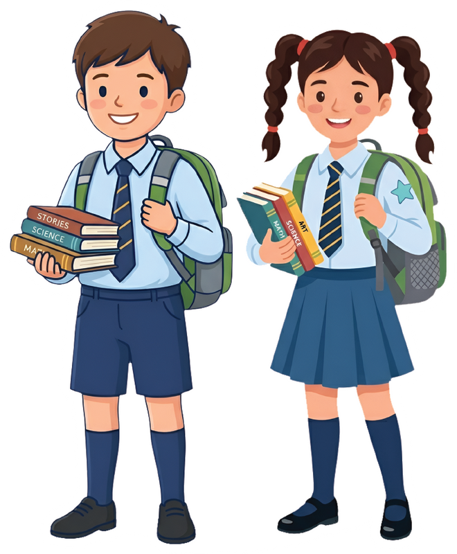 TodFod School Theme Fridge Magnet Set of 6 | 3 Inch Cute Cartoon Back to School Supplies, Bus & Books MDF Wood Magnets