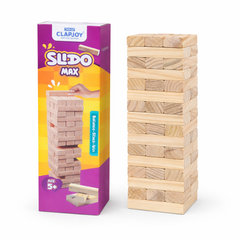 Slido Max Wooden Stacking Blocks Game for Kids & Adults | Premium Balance & Tumble Tower Game | Fine Motor Skills & Focus Development Toy (Ages 5+)