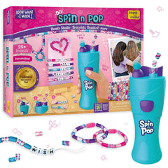 Imagimake Spin n Pop Beads Studio: Bracelets Braids & More| Patented Electric Bracelet Maker| DIY for Kids Ages 8|12| Create 25+ Accessories| Jewellery Making Kit| Gift for Girls & Teens, Multicolor