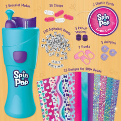 Spin Pop bracelet maker set with accessories on a yellow background