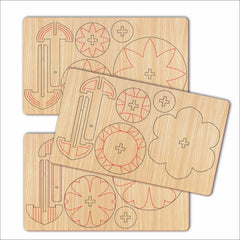 DIY Spinning Tops Set of 3 for Kids | Wooden Spinning Top Toy for Boys & Girls | Colorful Spin & Play Toy | Fine Motor Skills & Cognitive Development Activity | Creative Educational Toy | Age 3+