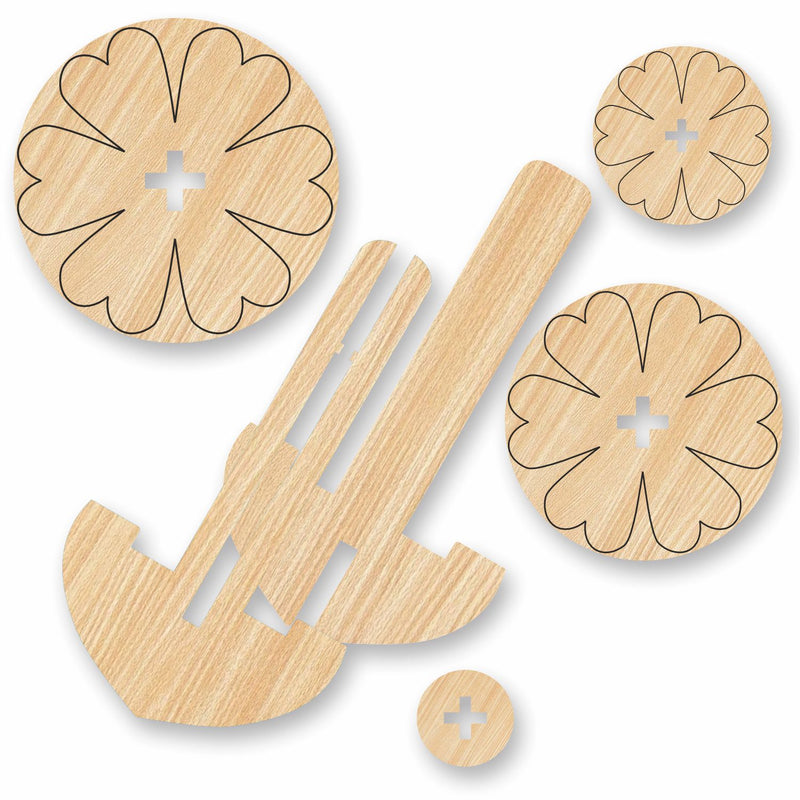 DIY Spinning Tops Set of 3 for Kids | Wooden Spinning Top Toy for Boys & Girls | Colorful Spin & Play Toy | Fine Motor Skills & Cognitive Development Activity | Creative Educational Toy | Age 3+