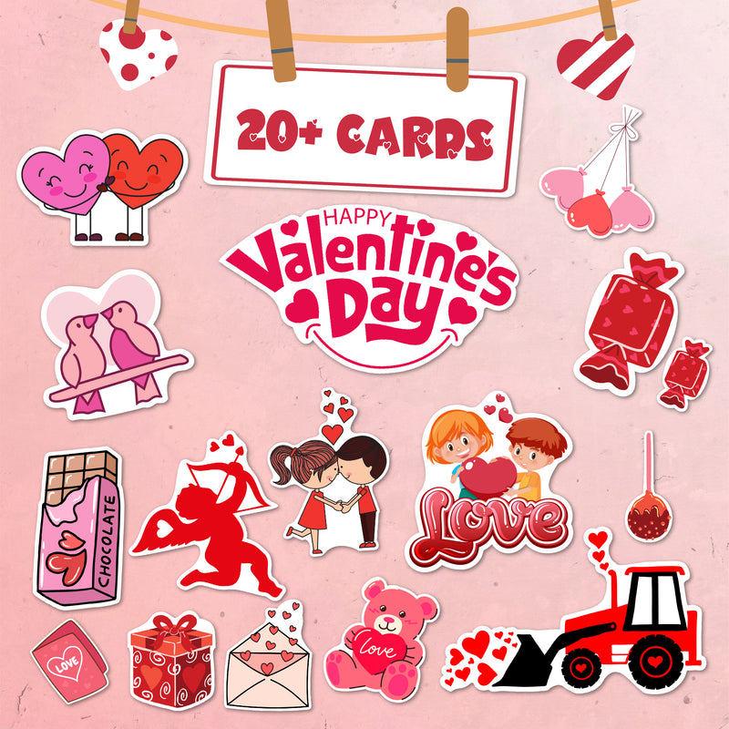 Todfod Valentine’s Day Baby Photography Props Kit (20+ Pieces) | Love Theme Photo Booth Props for Baby Photoshoot, Newborn Photography & Valentine Celebration