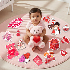 Todfod Valentine’s Day Baby Photography Props Kit (20+ Pieces) | Love Theme Photo Booth Props for Baby Photoshoot, Newborn Photography & Valentine Celebration