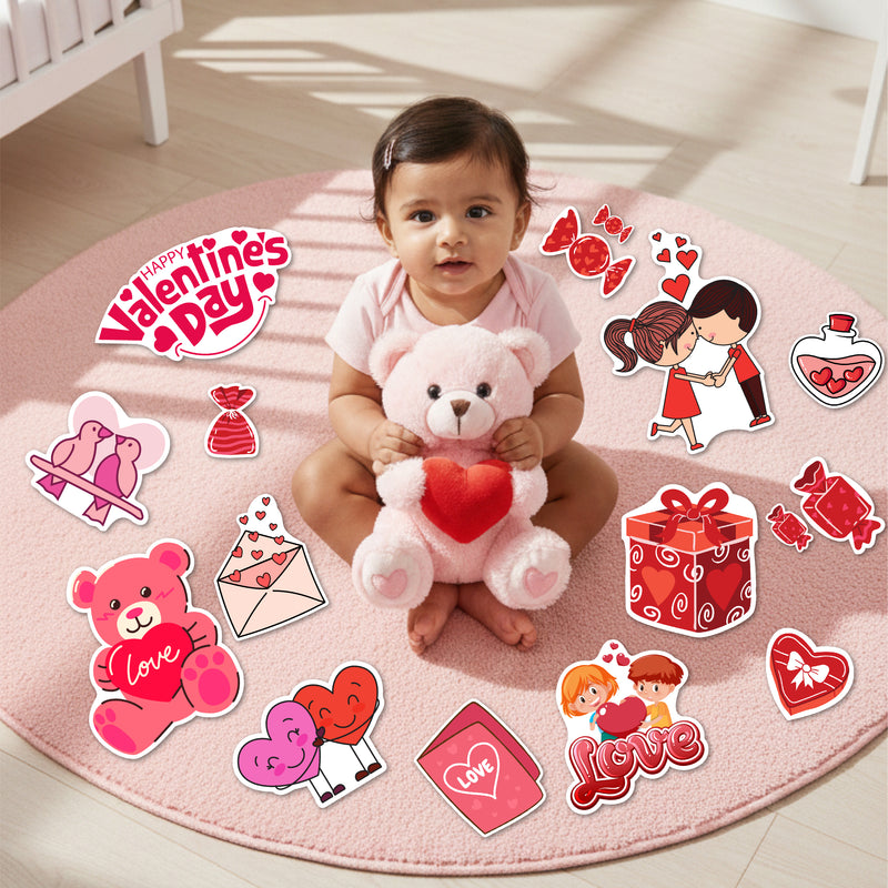 Todfod Valentine’s Day Baby Photography Props Kit (20+ Pieces) | Love Theme Photo Booth Props for Baby Photoshoot, Newborn Photography & Valentine Celebration