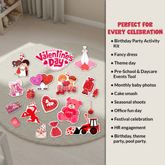 Todfod Valentine’s Day Baby Photography Props Kit (20+ Pieces) | Love Theme Photo Booth Props for Baby Photoshoot, Newborn Photography & Valentine Celebration