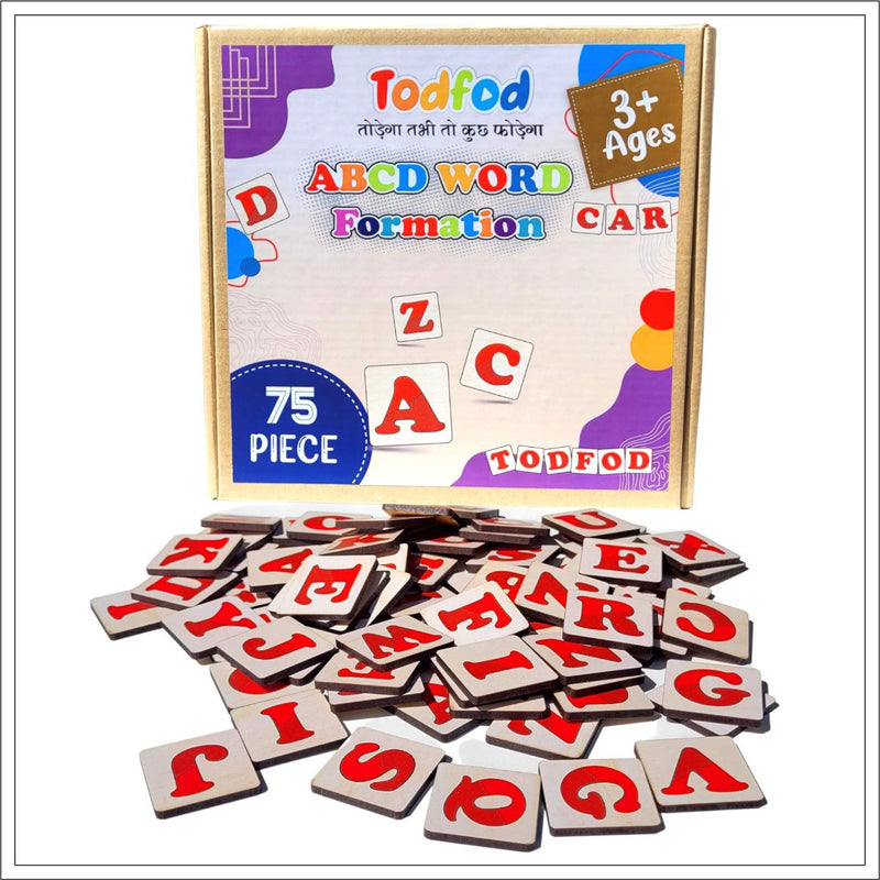 Abcd Words Rondams Shop Todfod ABCD Word Formation Wooden Puzzle for Kids