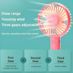 Todfod Mini USB Hand Fan – Portable Rechargeable Handheld Fan for Kids & Adults | Personal Cooling Desk & Travel Fan