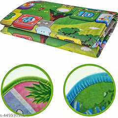 Todfod Double-Sided Kids Play Mat, Waterproof Educational Baby Crawling Mat, Large Size, Cartoon Design