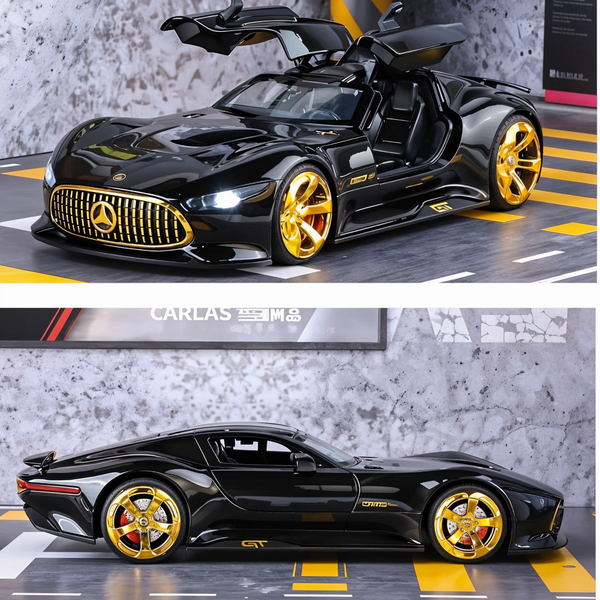 Todfod Mercedes Benz AMG Vision Gran Turismo Diecast Model Car | Scale Alloy Toy with Lights & Sound