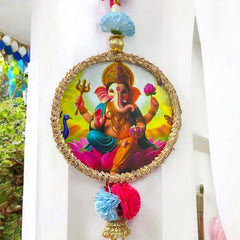Decorative item with colorful design on a white background