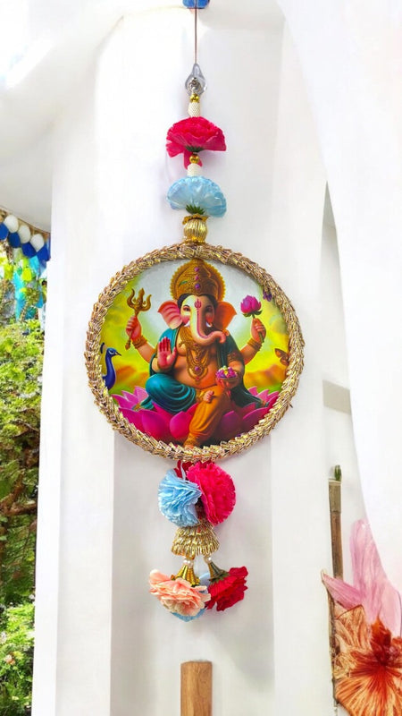 Decorative item with colorful design on a white background