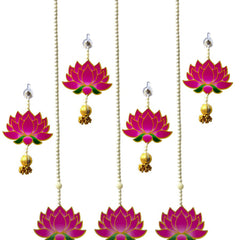 Smaran Lotus Door & Wall Hanging Latkan for Decoration Traditional Handmade Thoranam for Diwali Festival Pooja Wedding Home and Office Wall Decoration Door Entrance Latkan