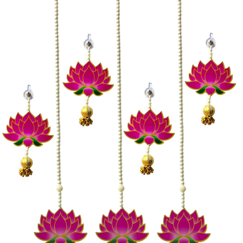 Smaran Lotus Door & Wall Hanging Latkan for Decoration Traditional Handmade Thoranam for Diwali Festival Pooja Wedding Home and Office Wall Decoration Door Entrance Latkan