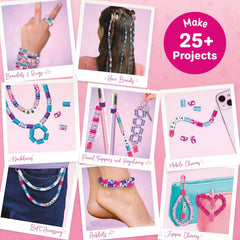 Collage of jewelry-making projects with text 'Make 25+ Projects' on a pink background